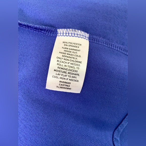 Leith Royal Blue Peplum Crop Tank - Picture 6 of 6